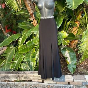 Alyce Paris, jeweled waistband trumpet, maxi skirt